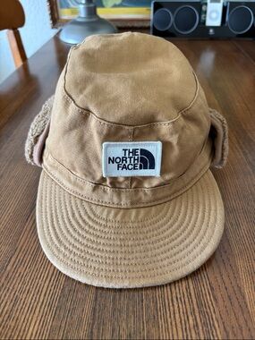 The North Face Tan Canvas Earflap Hat